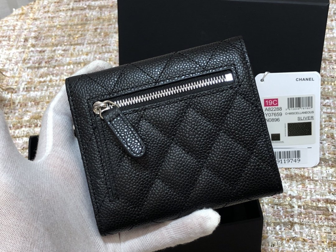 Ch@nel Wallet-Silver Harware-11*10CM