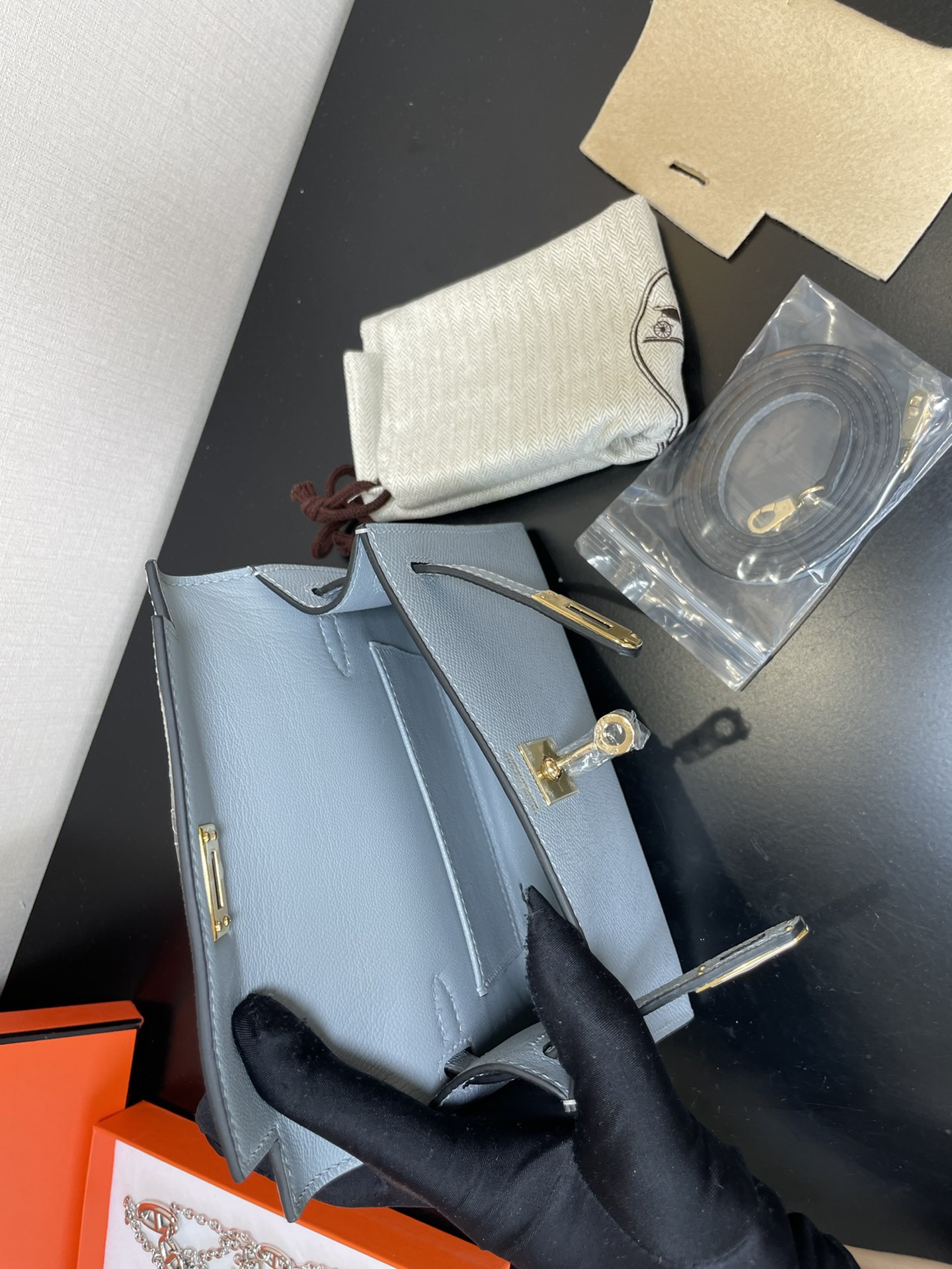 H**mes kelly-gold&silver hardware-19cm