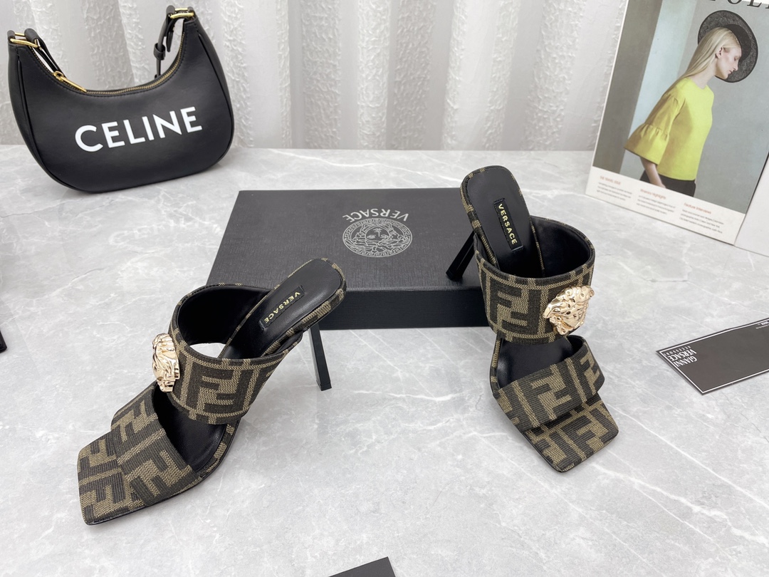 versace&F**di 2022ss sandals-10cm(eu35-41)