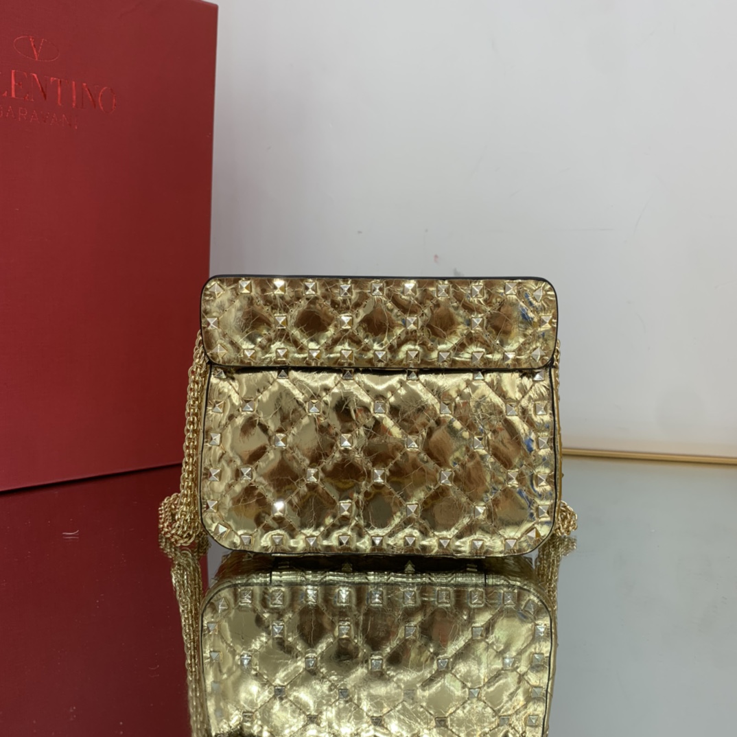 Va1e*ntin0 garavani rockstud spike bag-17x10x5.5cm