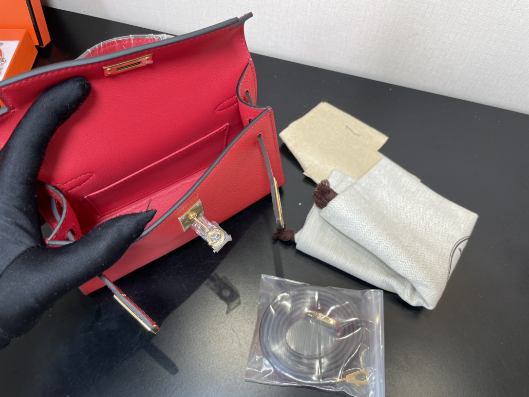 H**mes kelly-gold&silver hardware-19cm