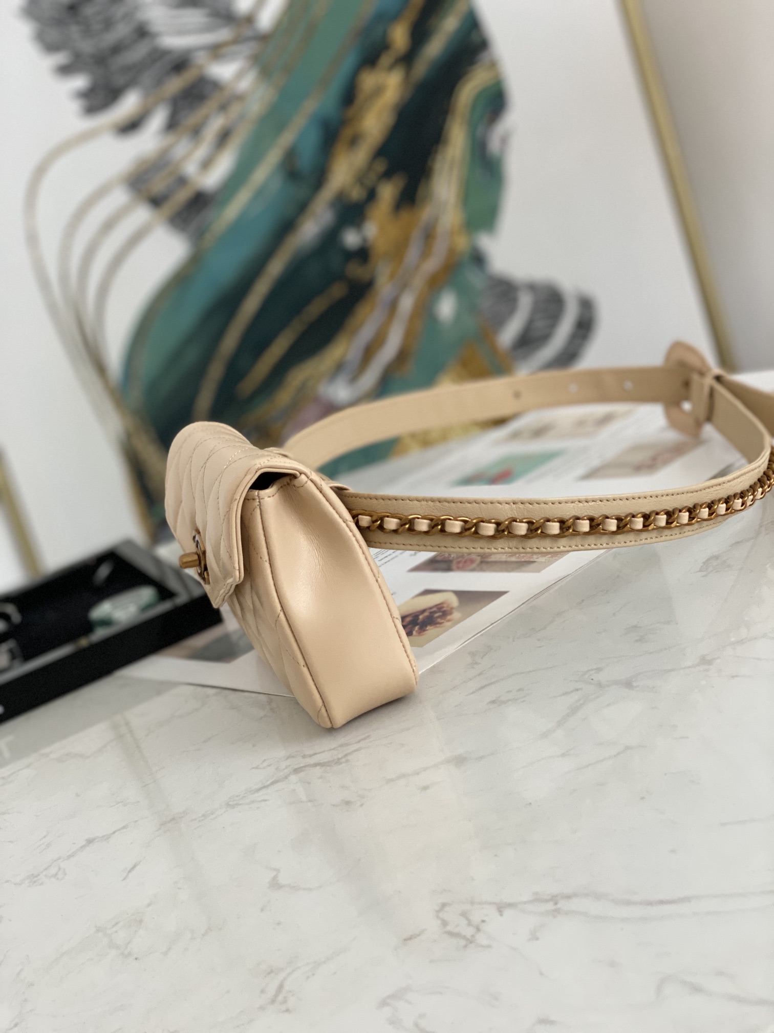 Ch@nel Waist Bag-18*3.5*12CM