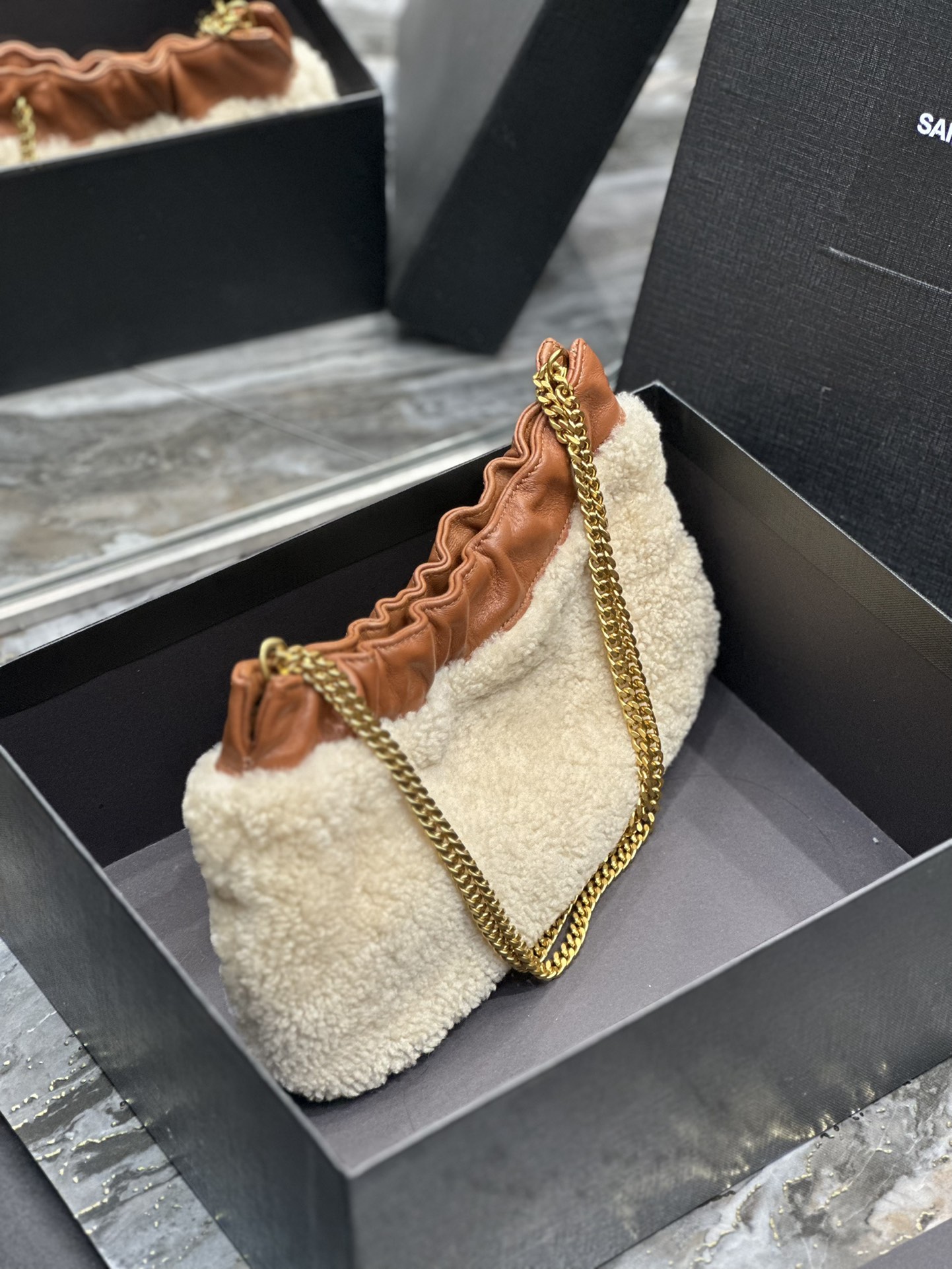 Y*L mini leather shoulder bbag-24x14x4cm