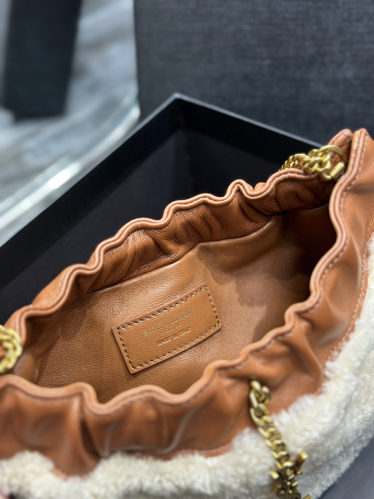 Y*L mini leather shoulder bbag-24x14x4cm