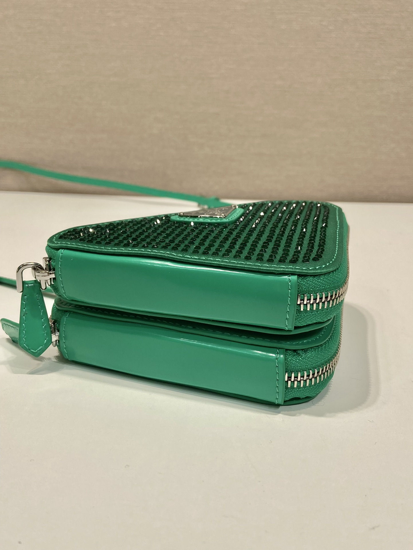 Pra*a 1nr015 double triangle bag -15*10*5cm