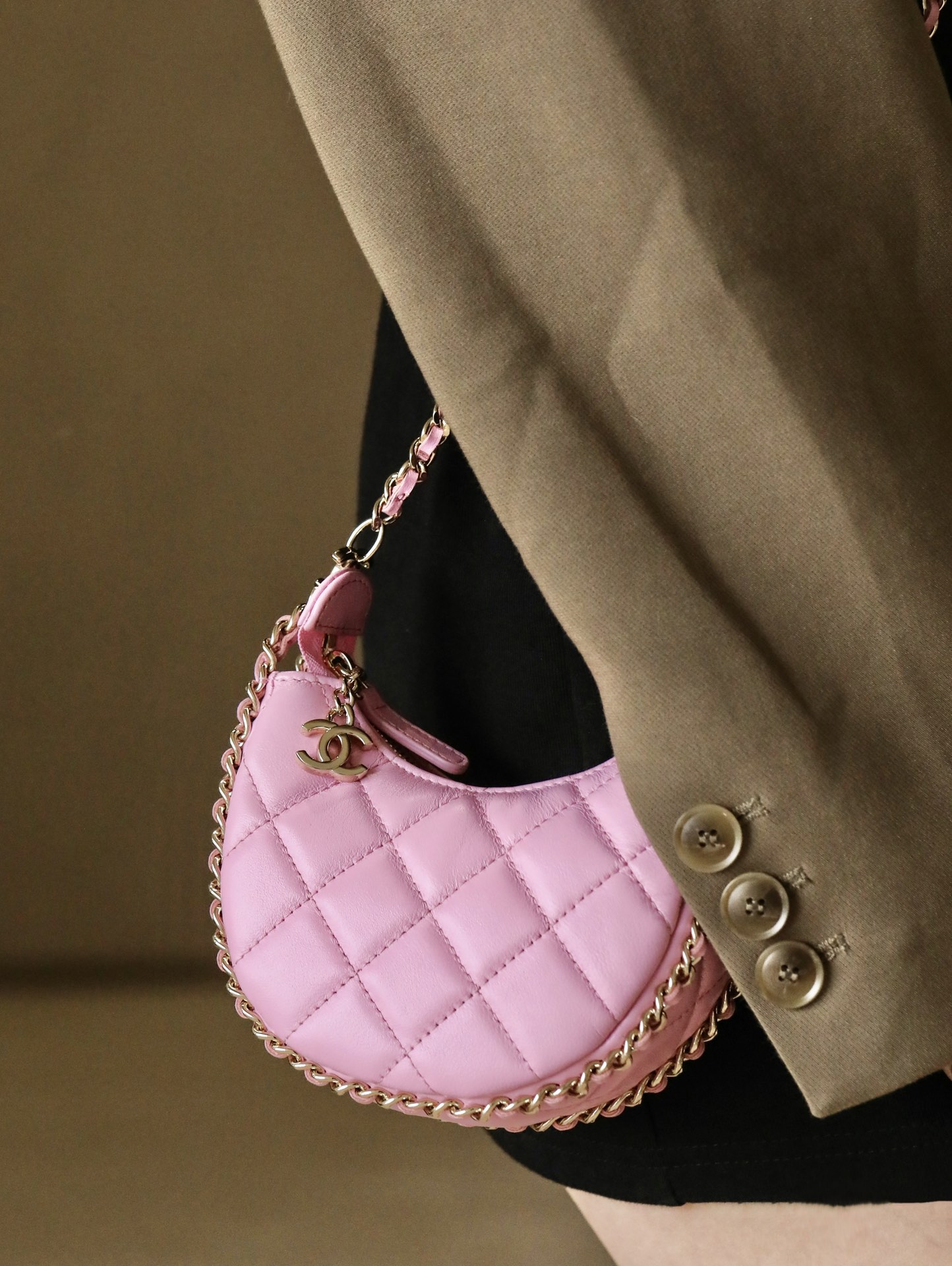 Ch@nel 23SS Moon Bag-16*10/22*14CM