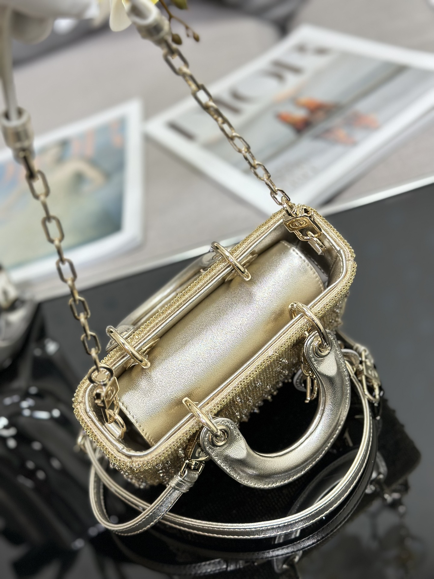 lady D*or handle bag-16 x 9 x 5cm