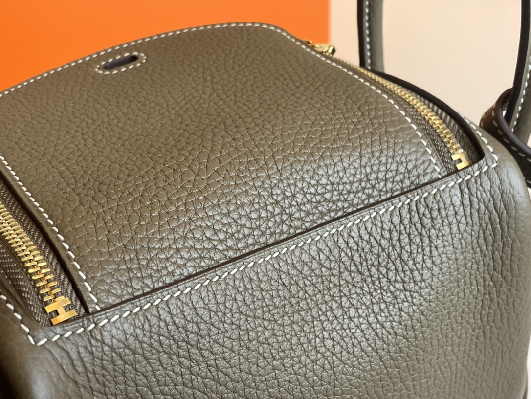 H**mes lindy 19-tc leather-19cm