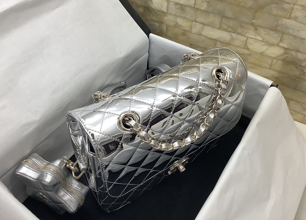 Ch@nel 2024SS Backpack & Star Coin Purse-18.5*23.5*8.5CM