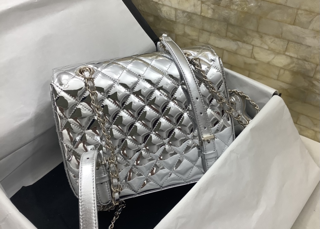 Ch@nel 2024SS Backpack & Star Coin Purse-18.5*23.5*8.5CM