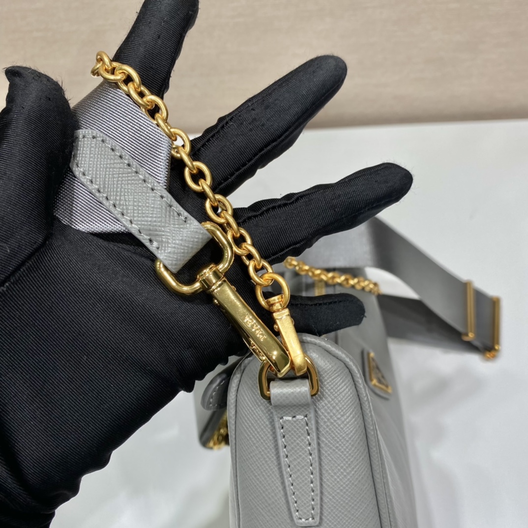 Pra*a nylon hobo bag-bh204 -23*17*6.5cm