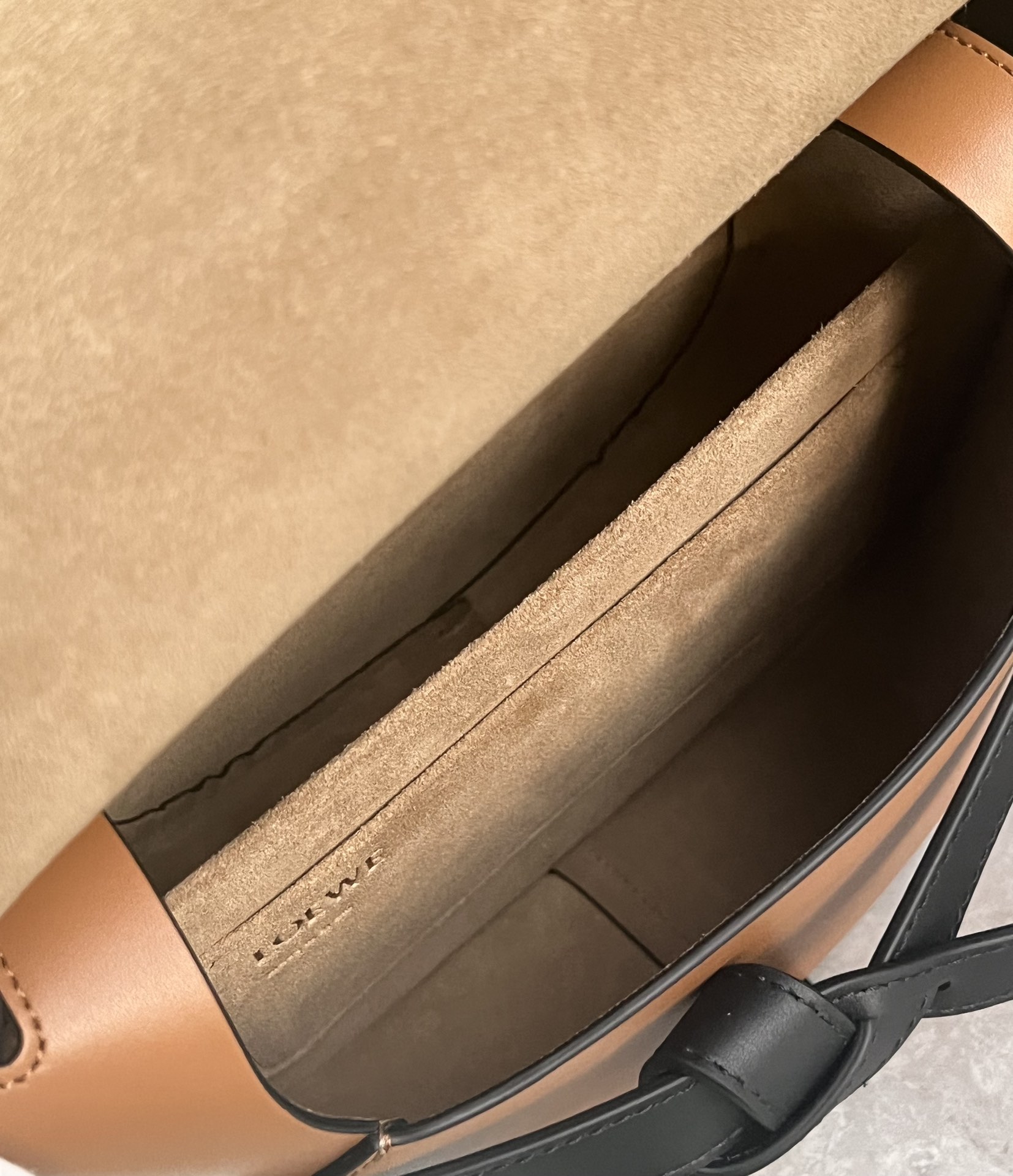 L0ew* puzzle gatedual bag-25*19*11.5cm