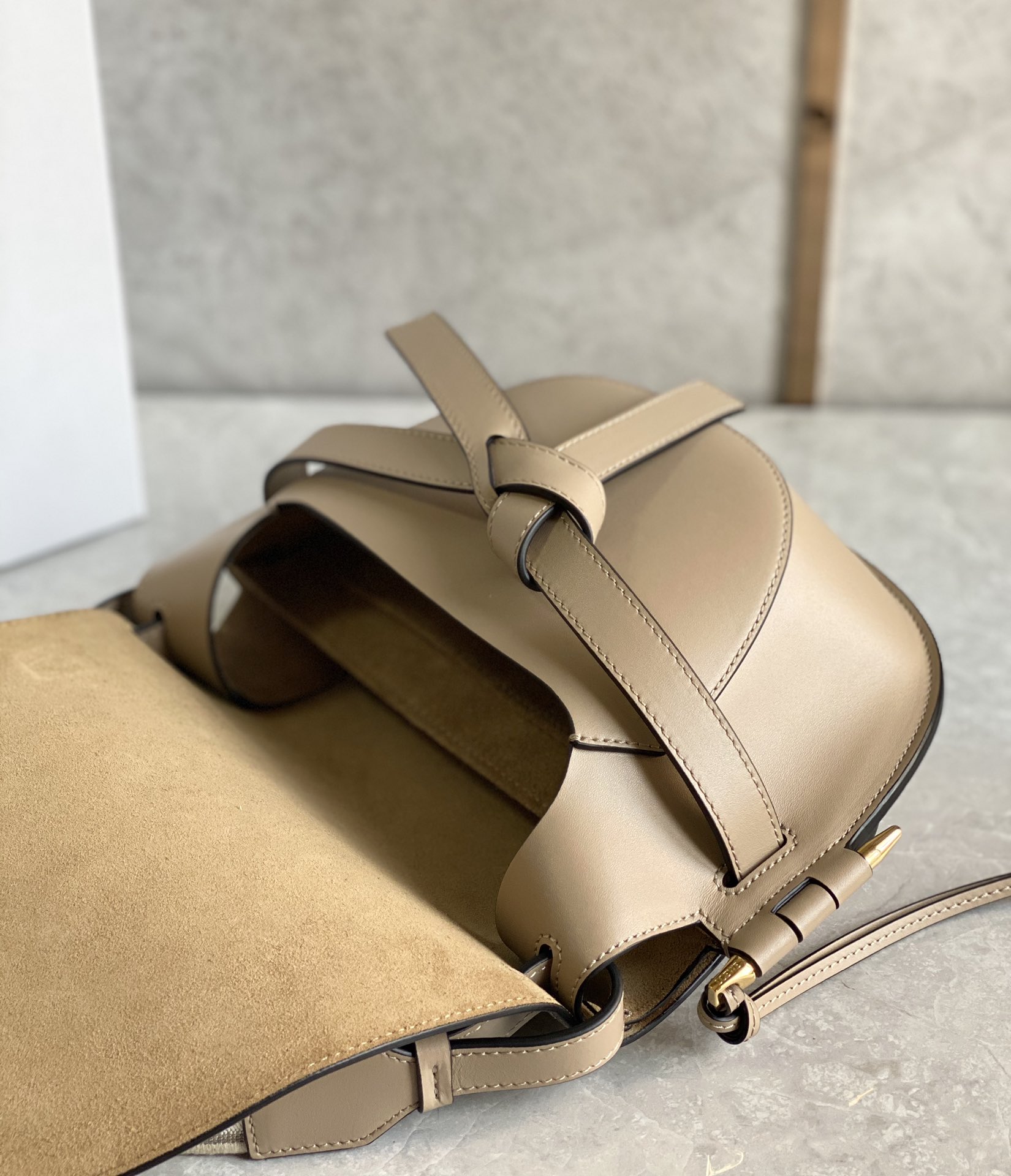 L0ew* puzzle gatedual bag-25*19*11.5cm