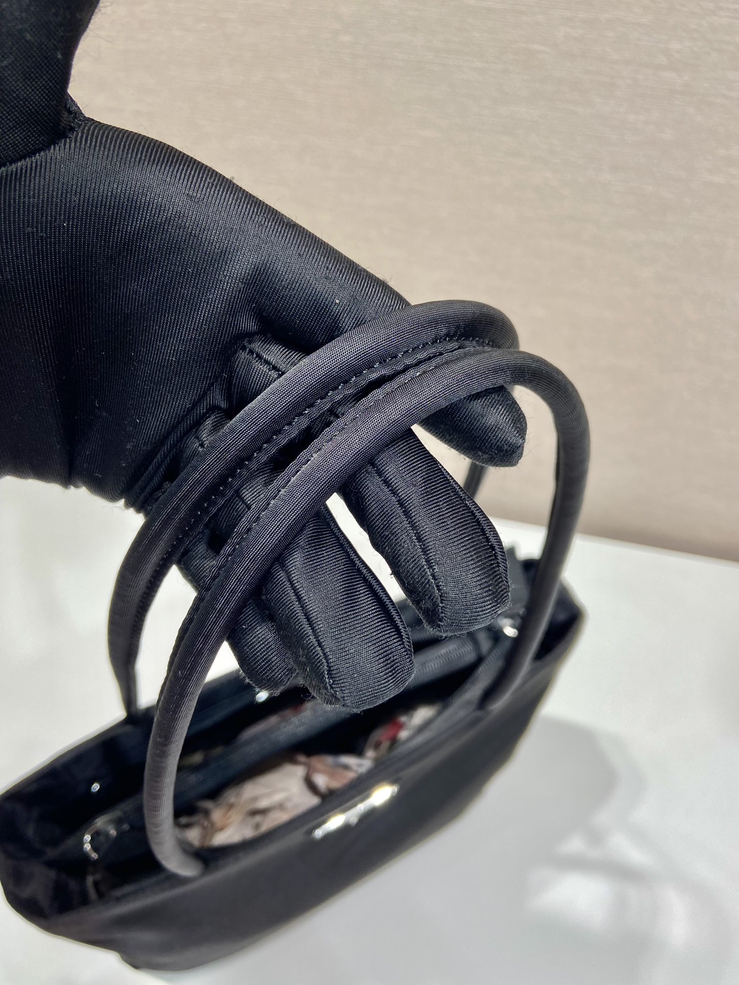 Pra*a nylon b6247 tote bag-25*24*7cm