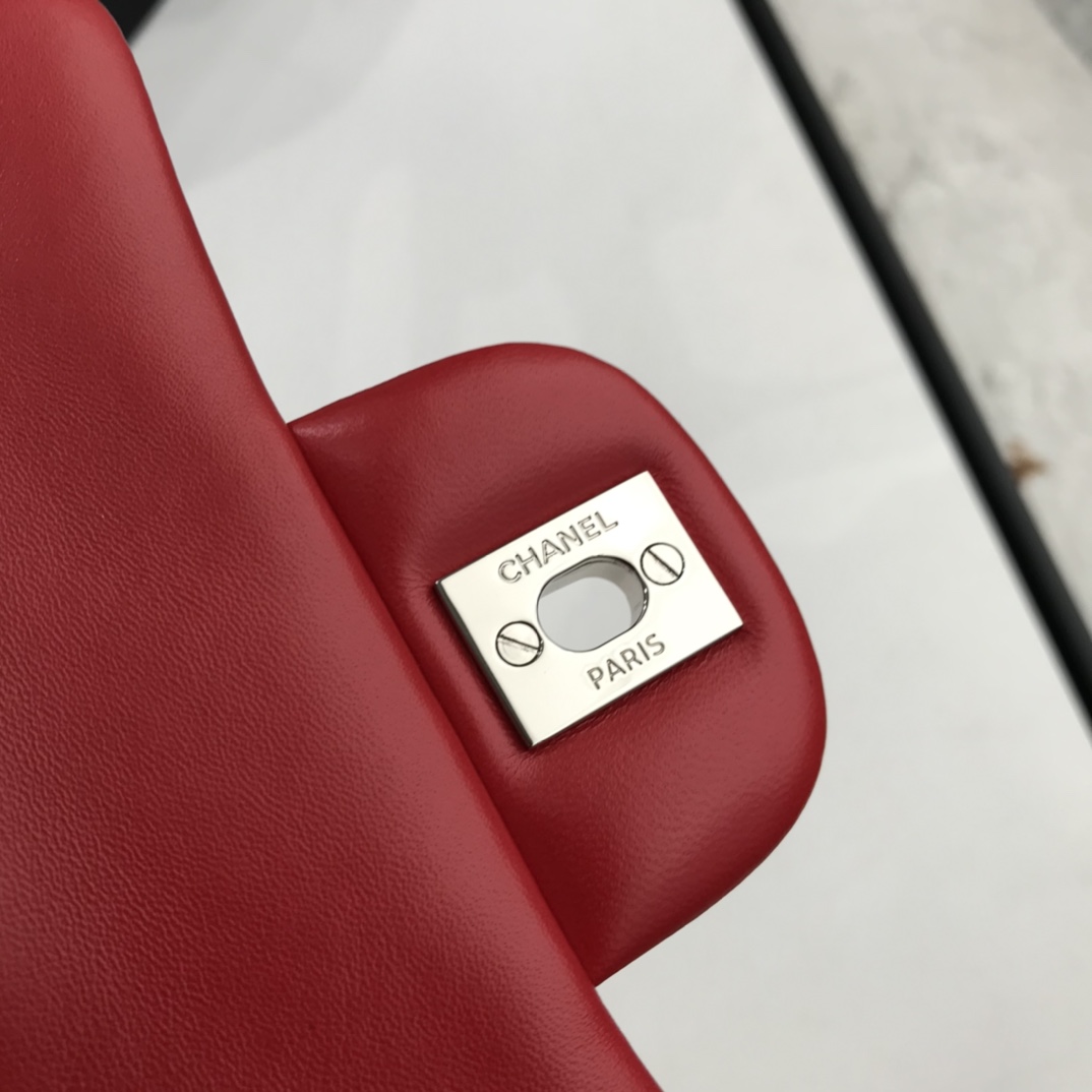 Ch@nel Flap Bag-Lambskin Leather-17CM