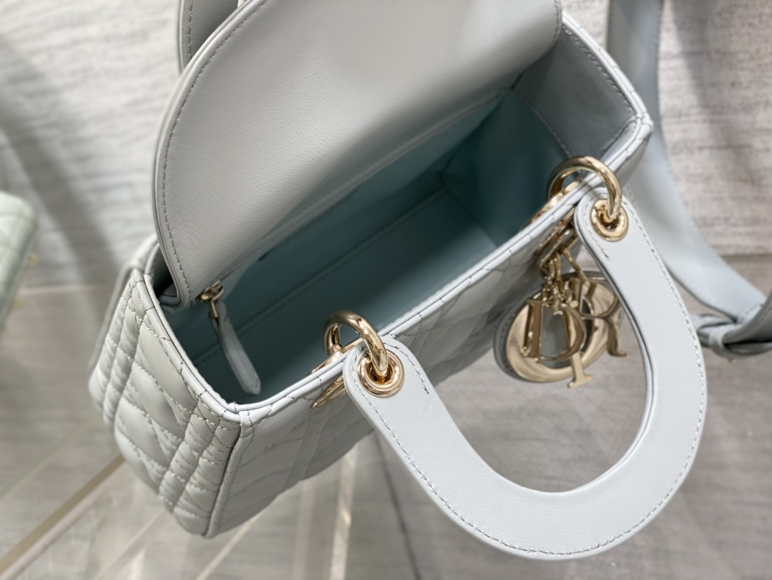 lady D*or bag-gold hardware-20*16.5*8cm