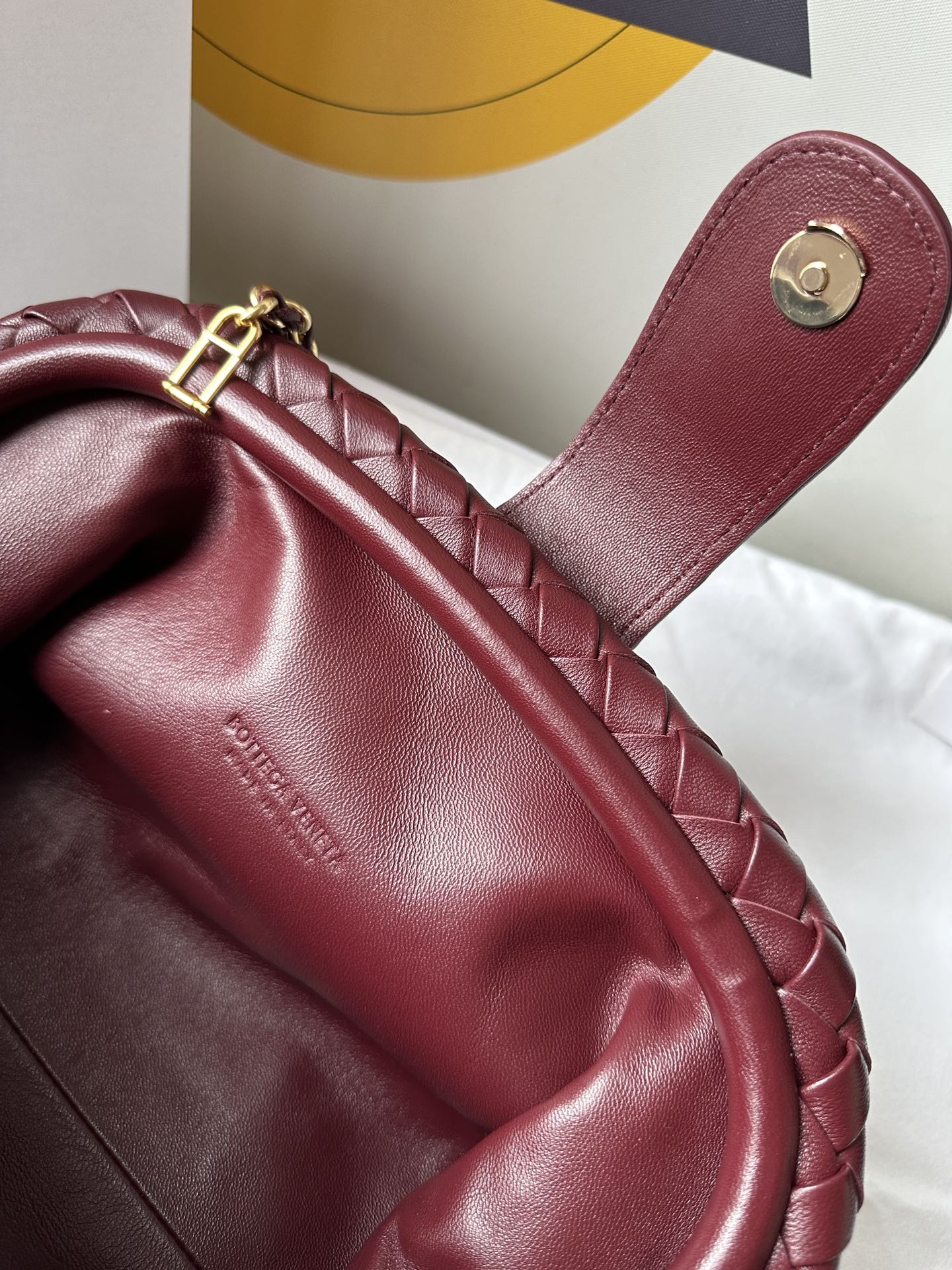 bo*te*ga Ve*ne*ta lauren 1980 teen leather clutch-31.5*16.5*11cm