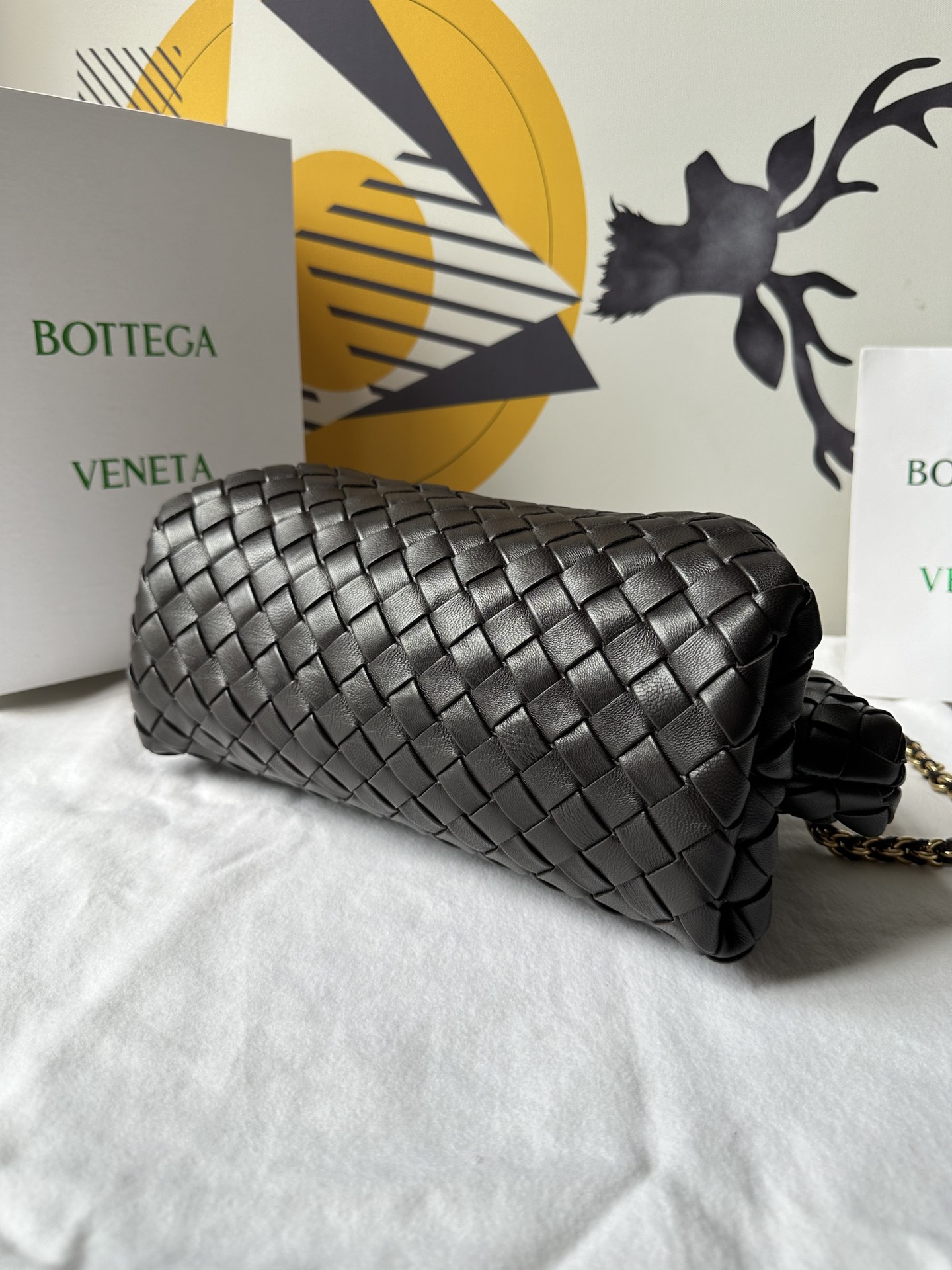 bo*te*ga Ve*ne*ta lauren 1980 teen leather clutch-31.5*16.5*11cm