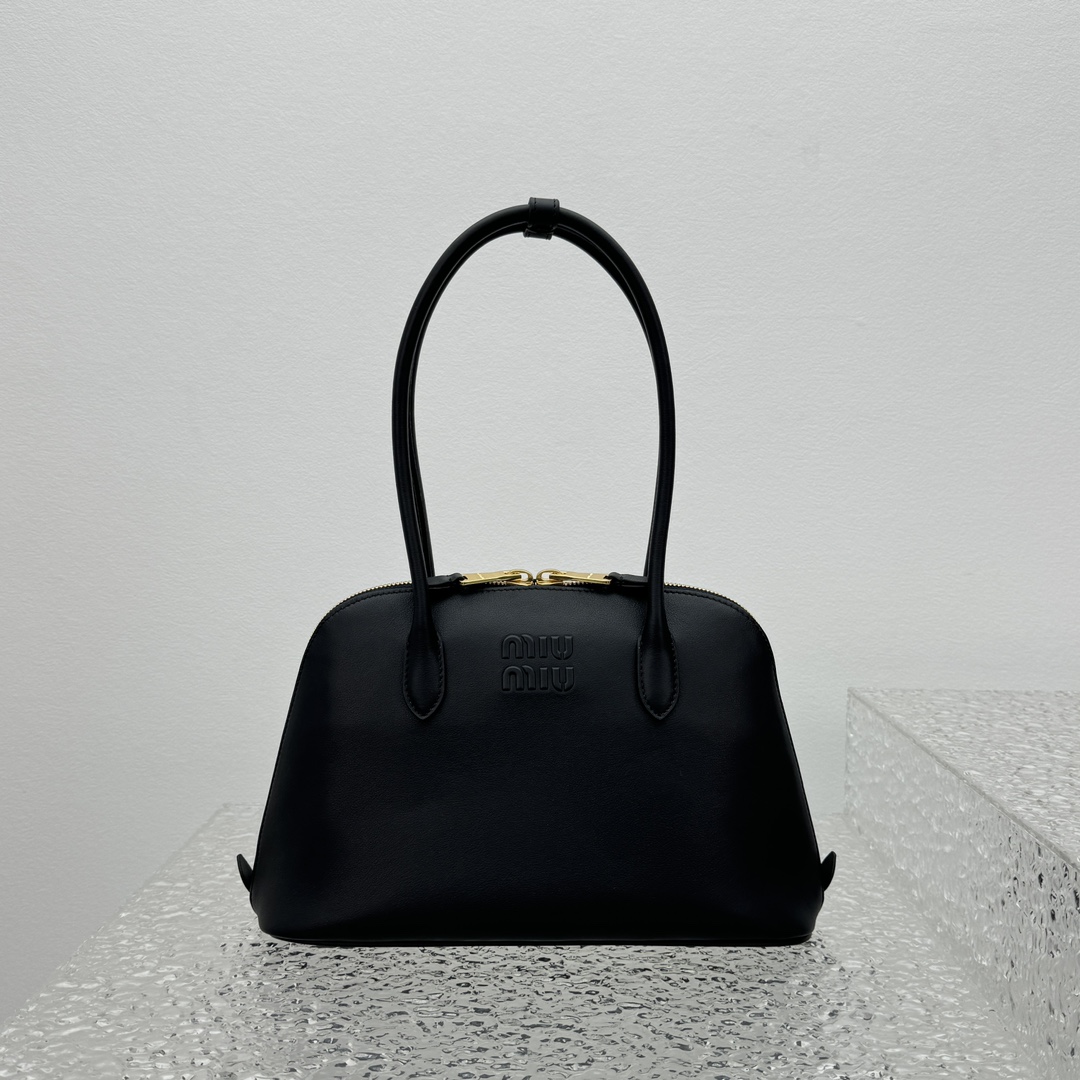 M*um*u casual style plain leather elegant style bridal logo-33*13*21cm