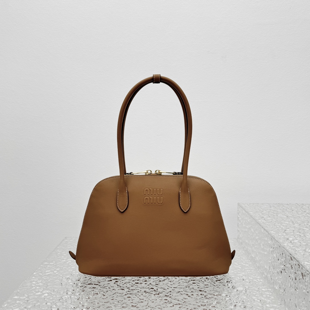 M*um*u casual style plain leather elegant style bridal logo-33*13*21cm