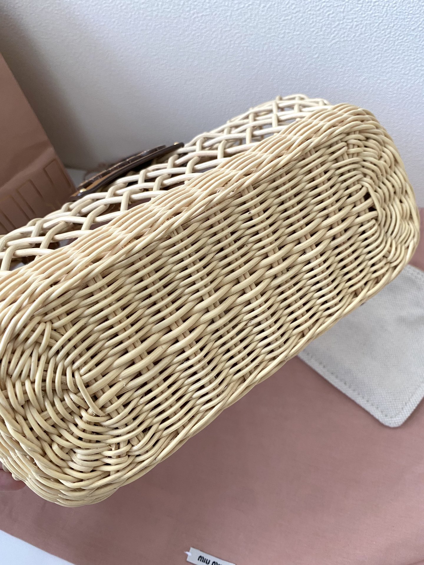 M*um*u bamboo woven bag-9×18×23.5cm