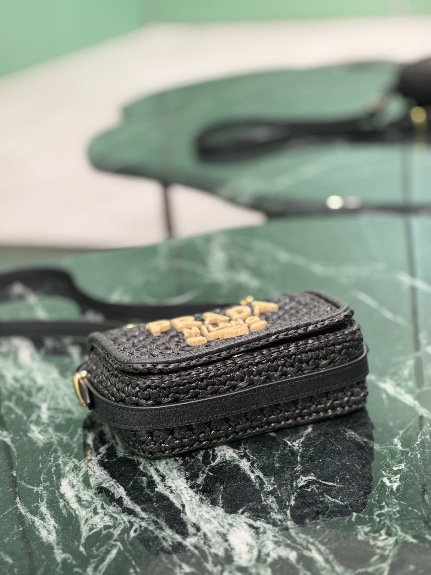 Pra*a woven bag-1bd362-6*12*6cm