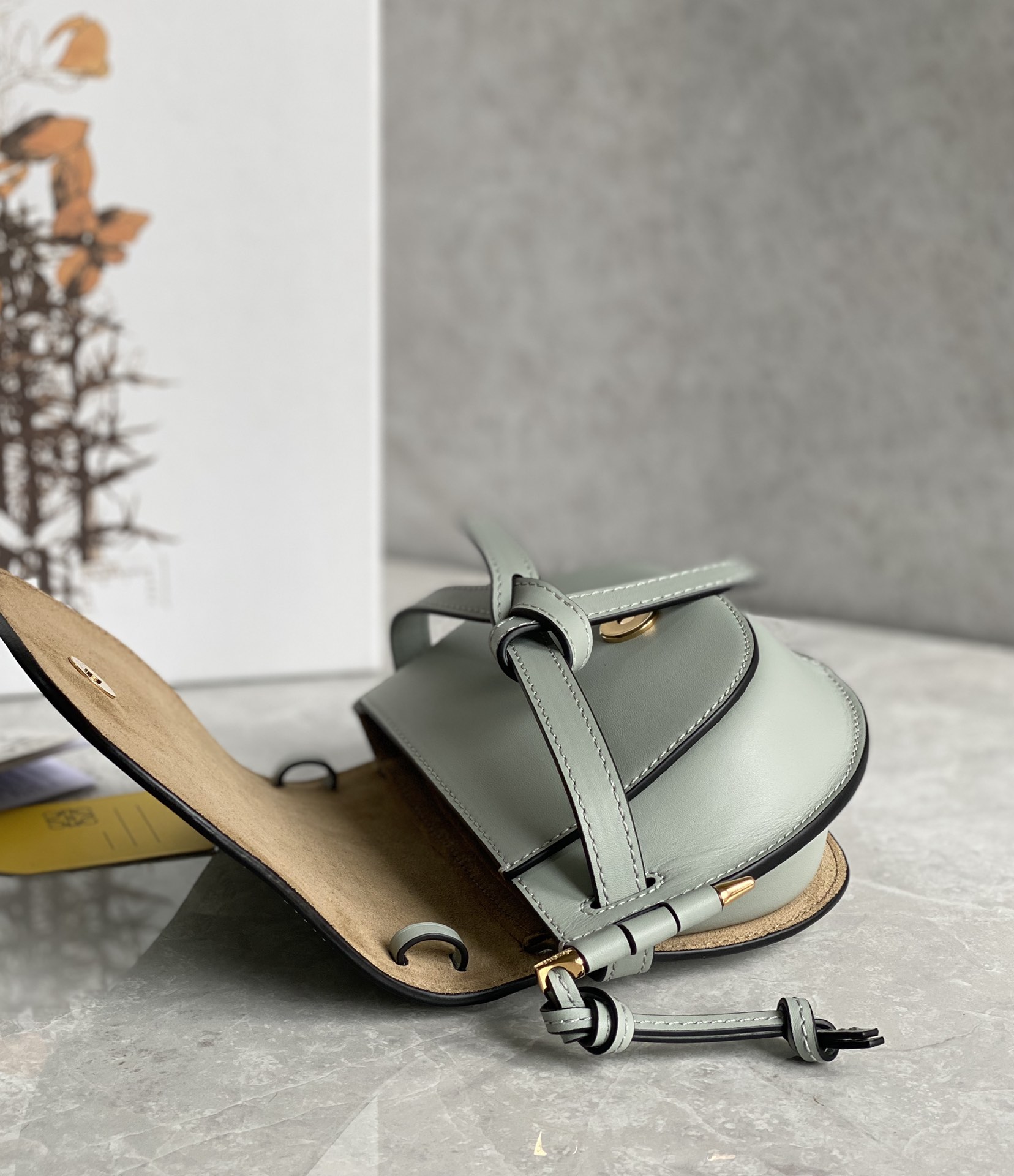 L0ew* mini puzzle gatedual bag-21*12.5*9cm