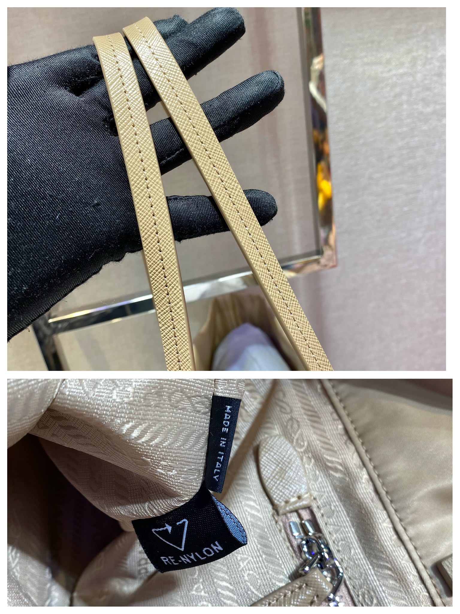 Pra*a 1bg107 tote bag-40*34*16cm