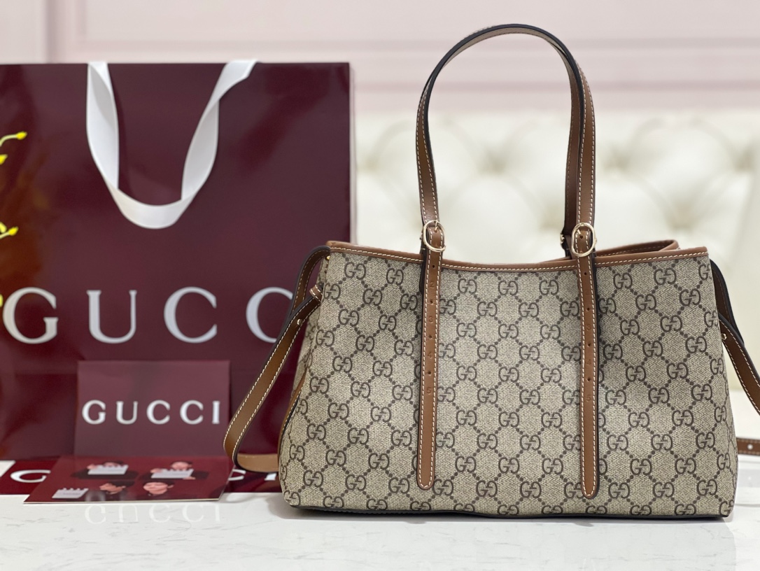 G*u*i emblem tote bag-30*18*11cm