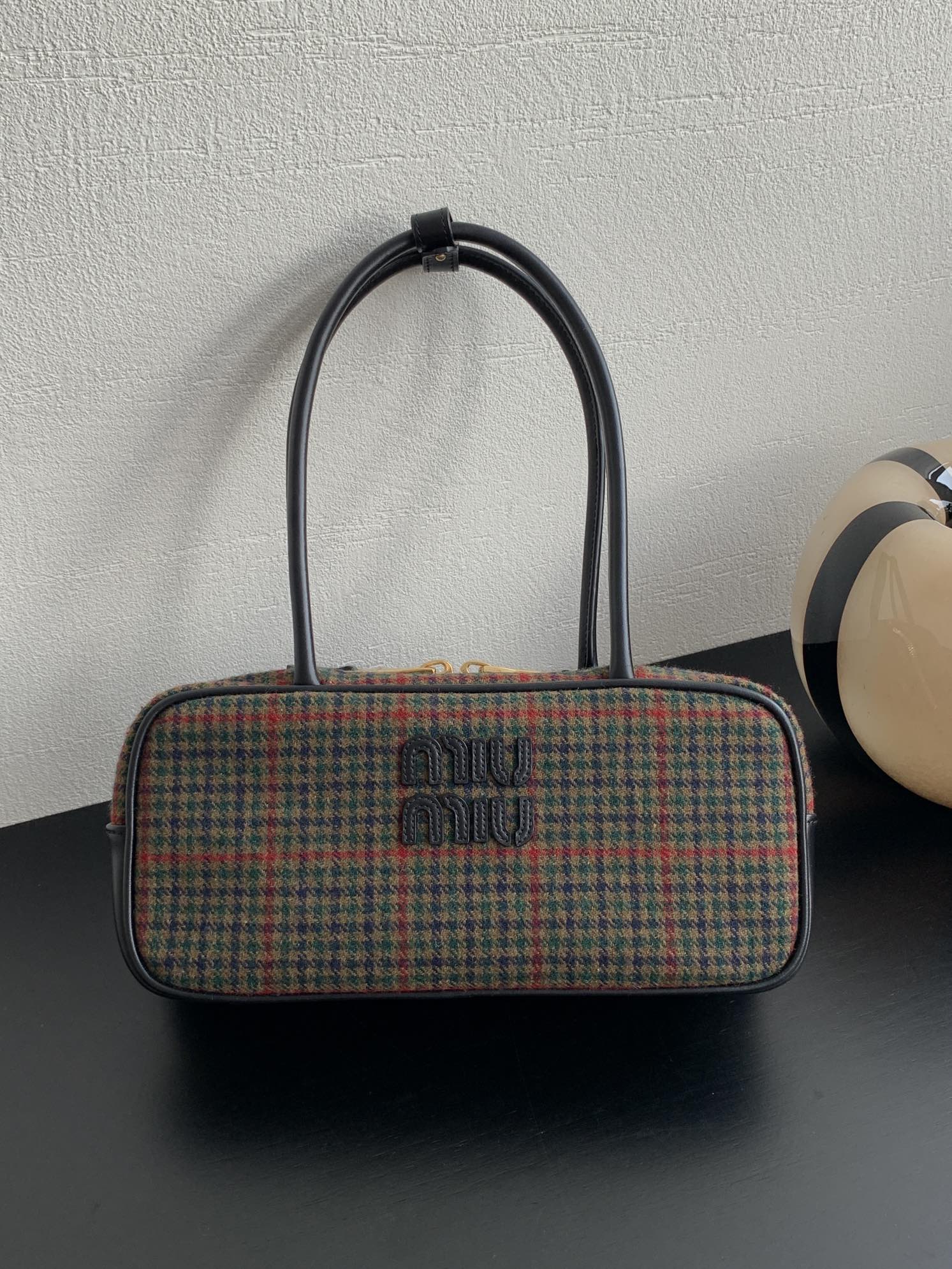 M1um1u Beau Top-Handle Tratan Bag -27×12×9CM