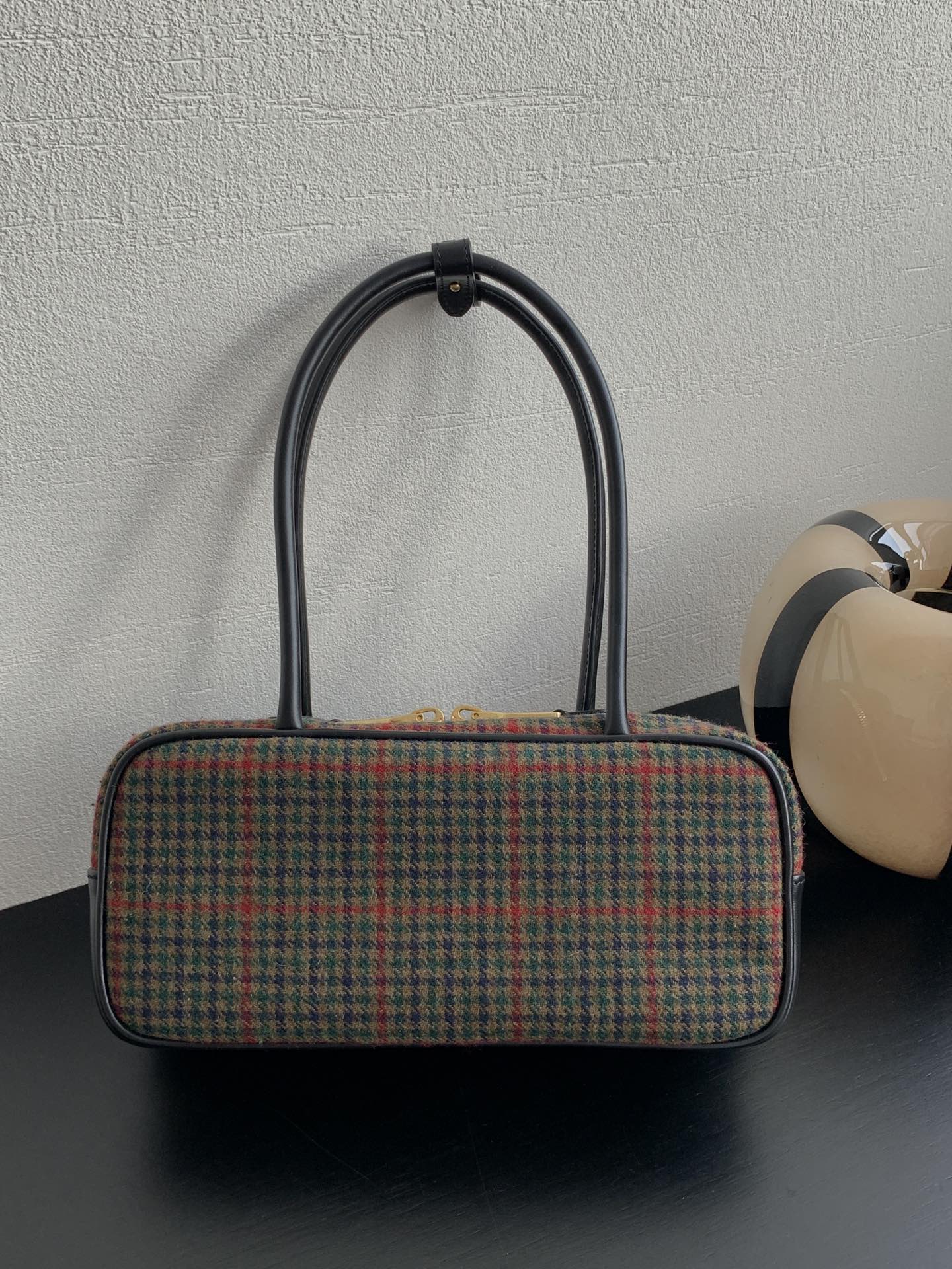 M1um1u Beau Top-Handle Tratan Bag -27×12×9CM