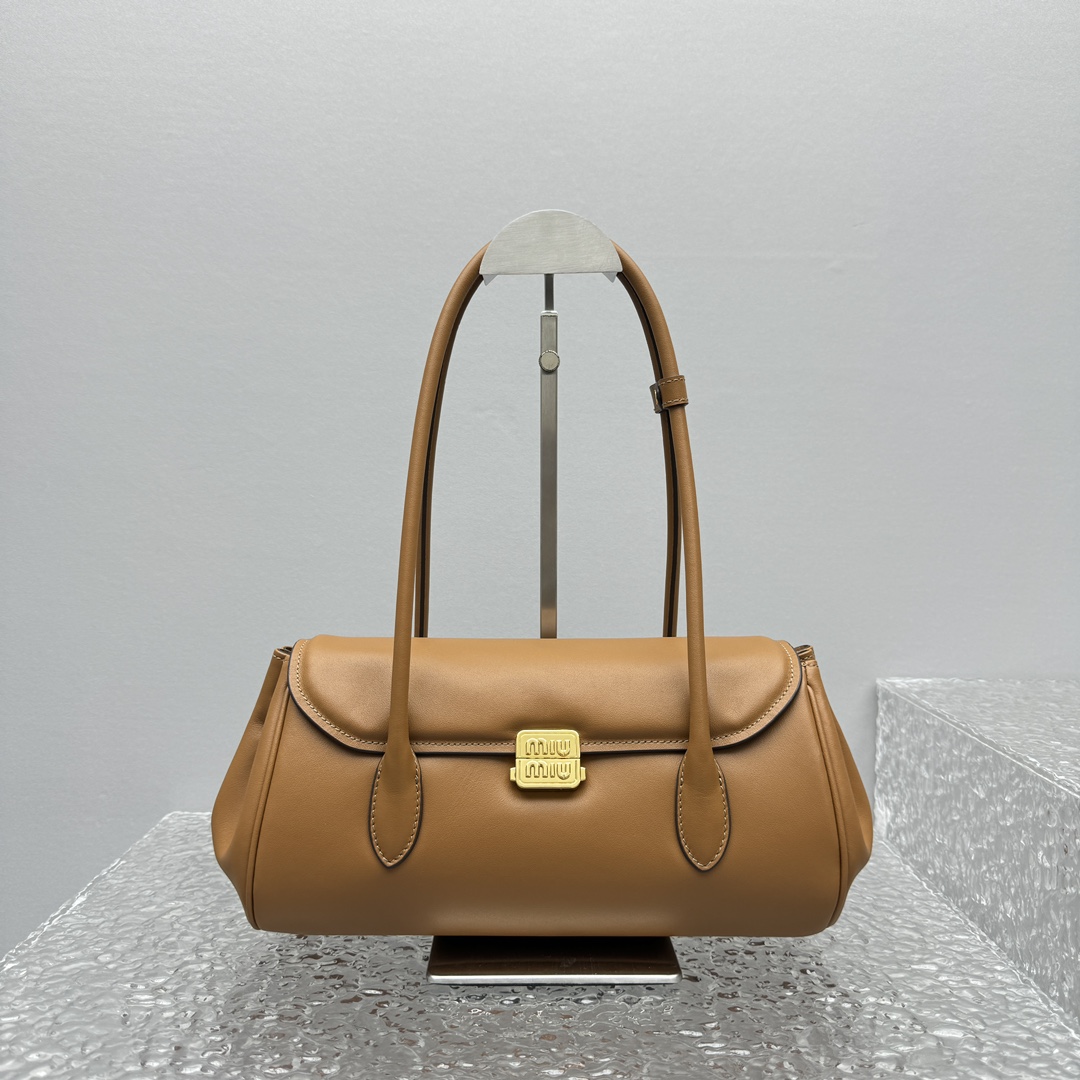 M1um1u Leather Shoulder Bag -28.5*8*17CM