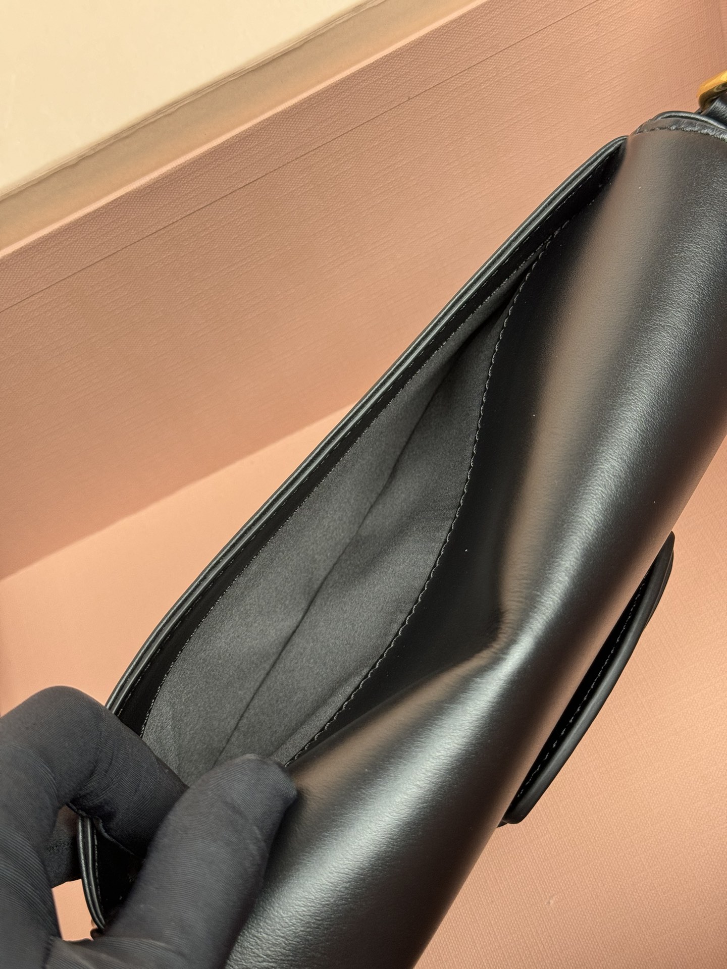 M1um1u Penny Leather Bag-23*12.5*5CM
