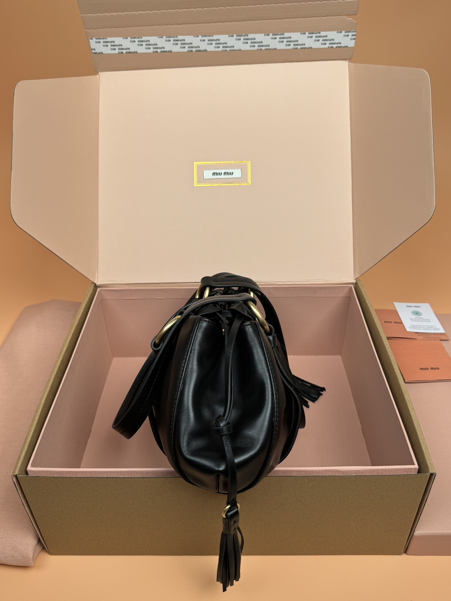 M1um1u Joie Nappa Leather Bag-32*16*10.5CM