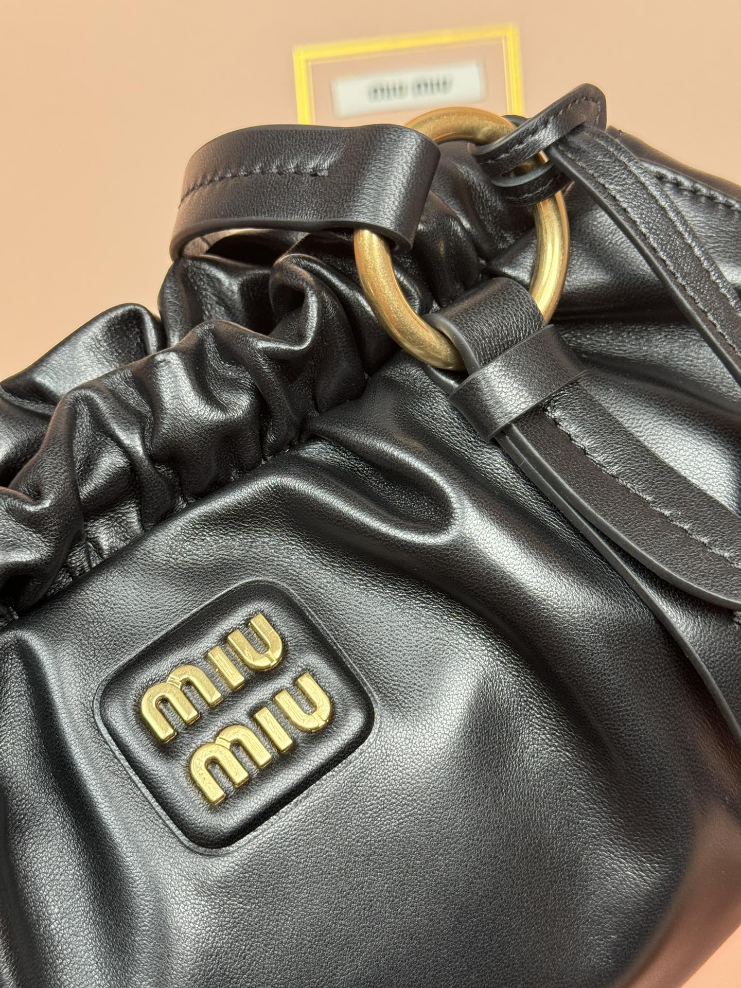 M1um1u Joie Nappa Leather Bag-32*16*10.5CM