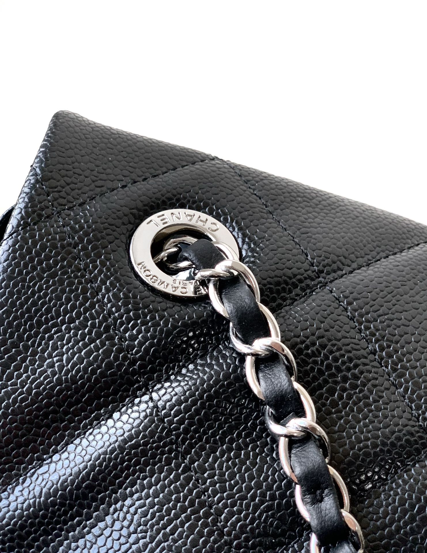 Ch@nel Black Cambon Large Tote-43CM