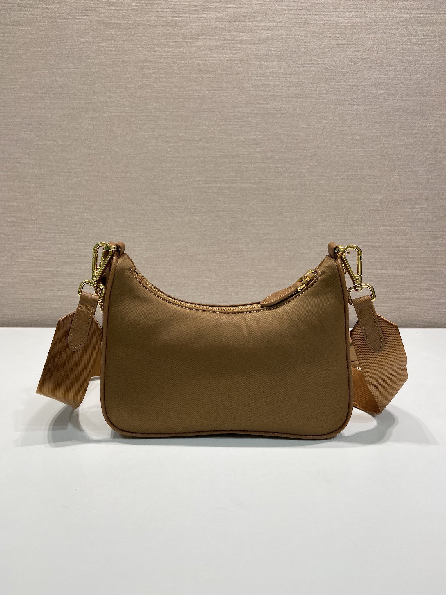 Pra*a Nylon Hobo Bag-1BH204-22*12*6CM