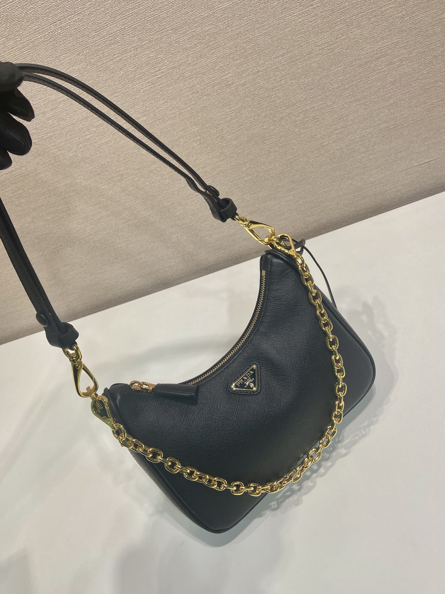 Prad 1BC204 Hobo Bag-22x6x17CM