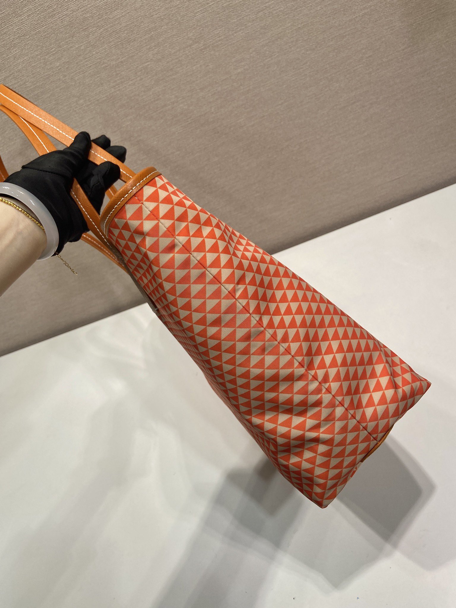 Pra*a Tessuto Triangulum Tote-1BD552-33*29*14CM