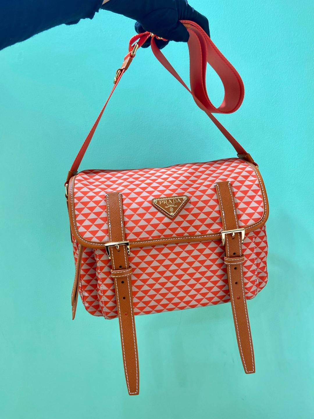 Pra*a Symbole Bag-1BD383-25*19.5*11CM
