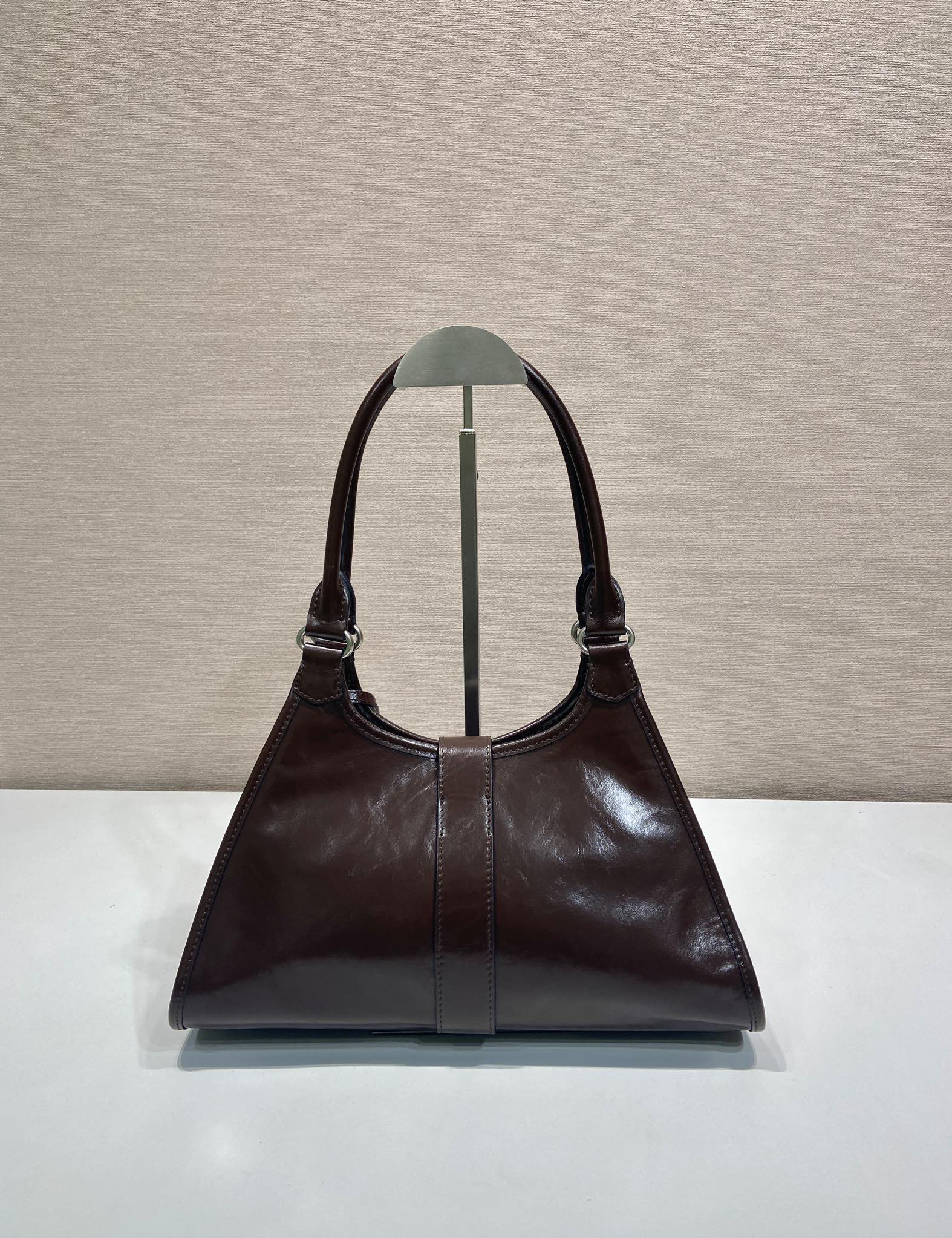 Pra*a Leather Tote Bag-1BG563-30.5*17.5*9CM