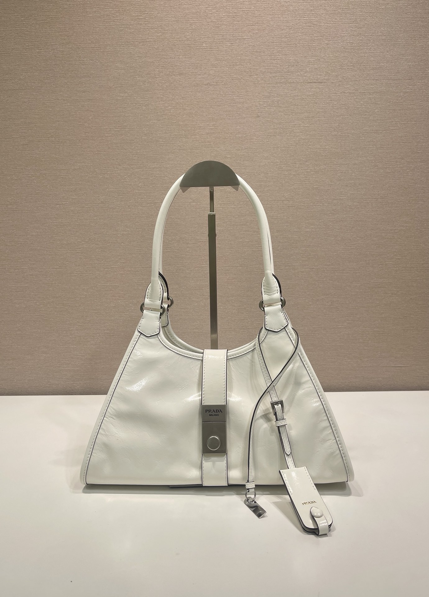 Pra*a Leather Tote Bag-1BG563-30.5*17.5*9CM