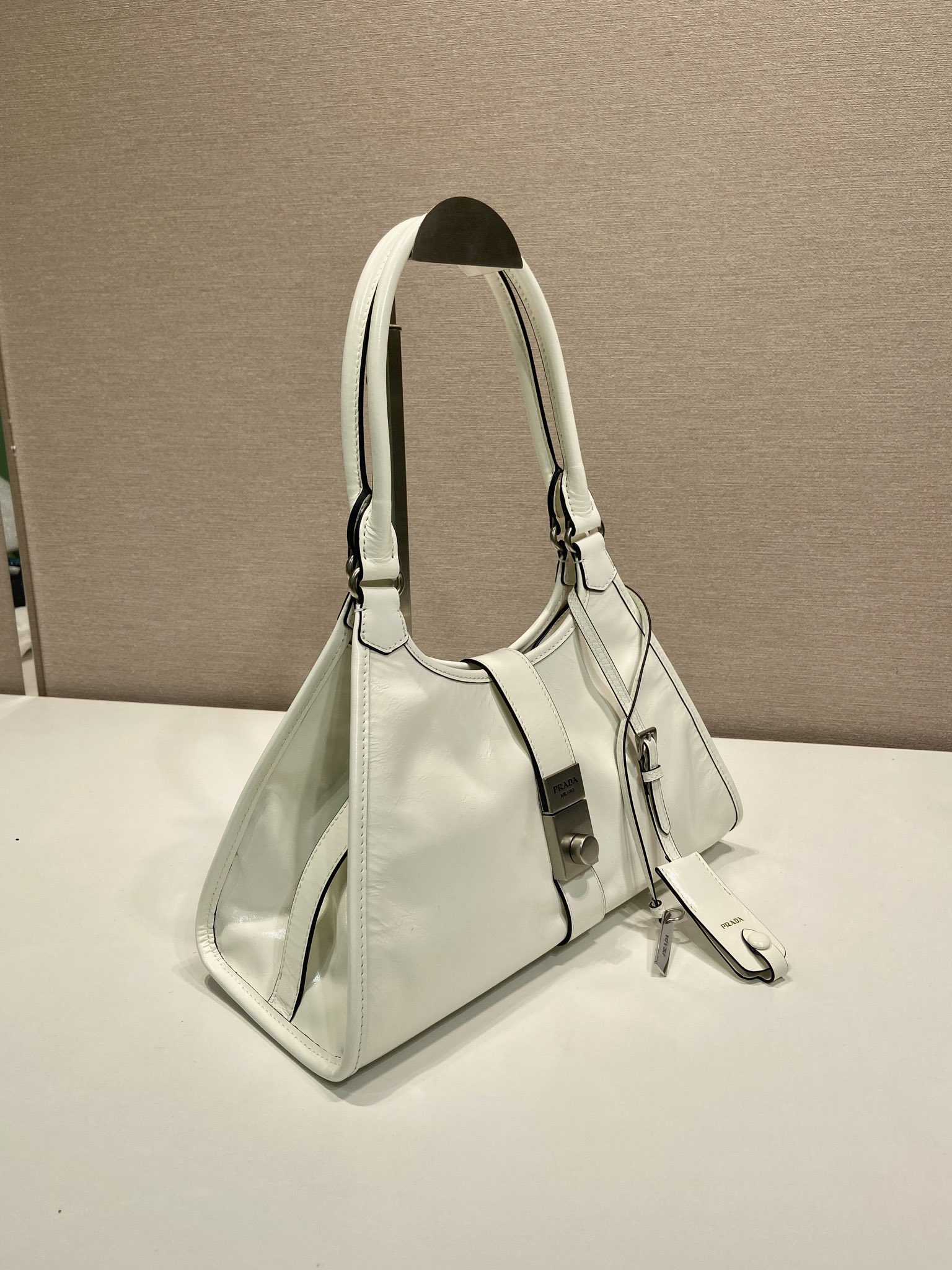 Pra*a Leather Tote Bag-1BG563-30.5*17.5*9CM