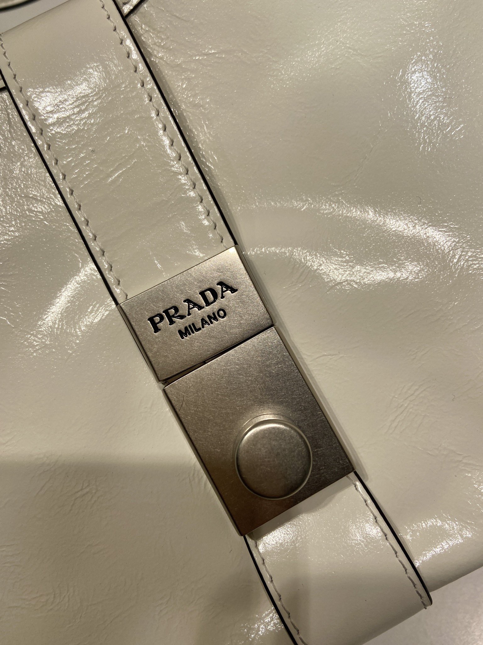 Pra*a Leather Tote Bag-1BG563-30.5*17.5*9CM