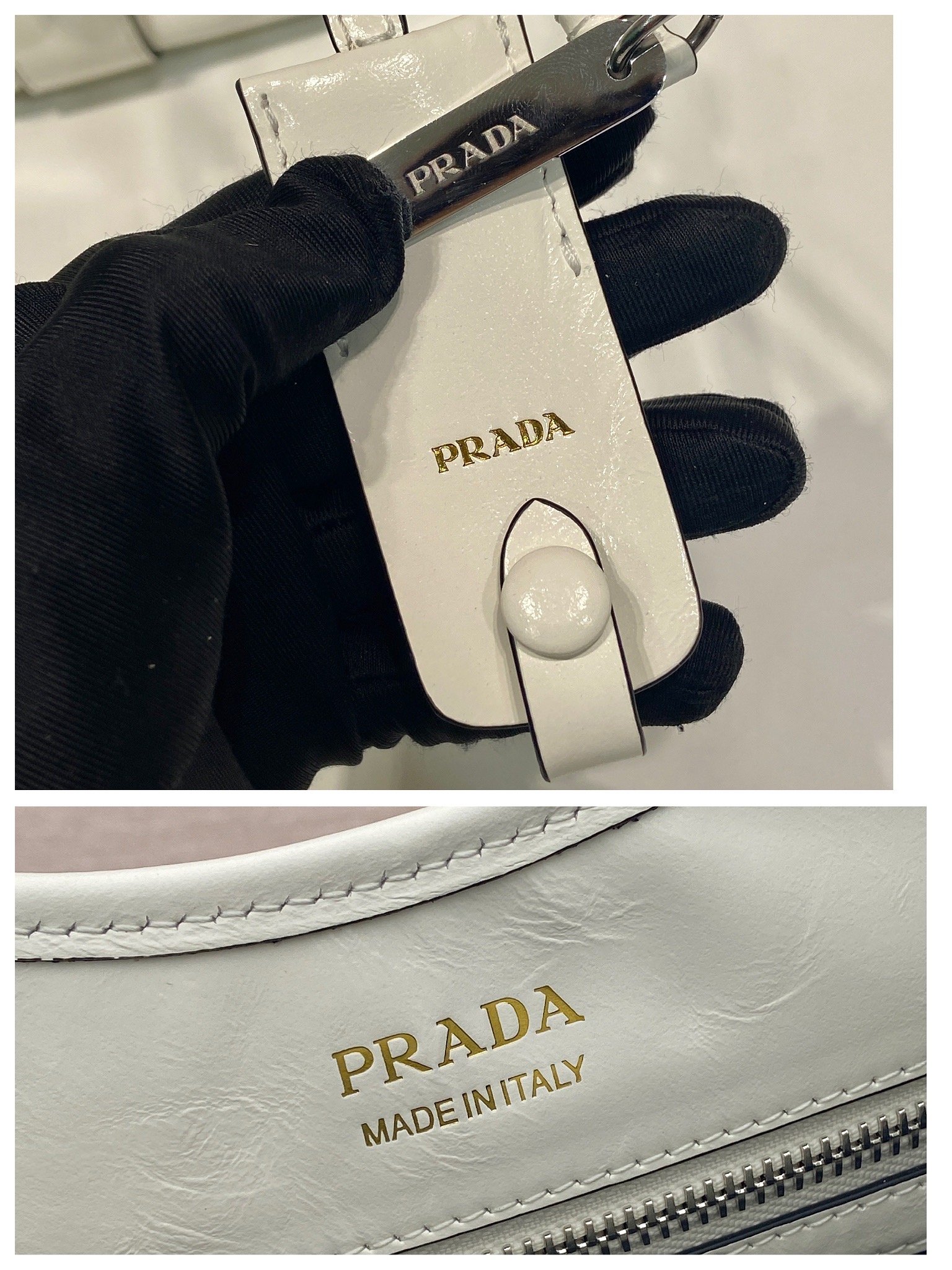 Pra*a Leather Tote Bag-1BG563-30.5*17.5*9CM