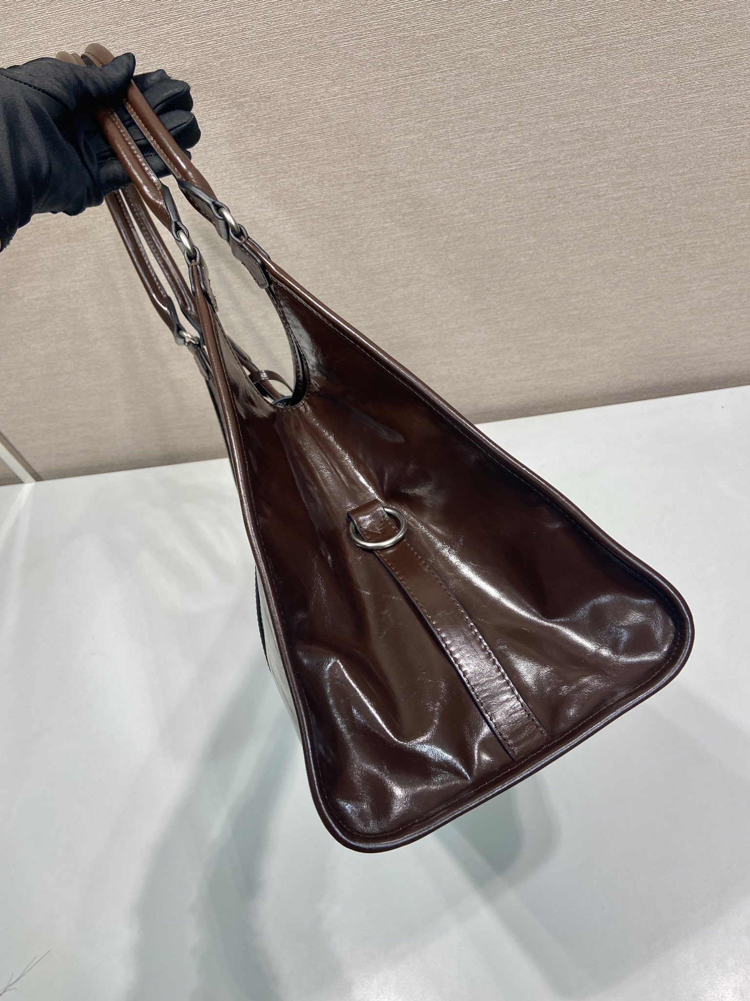 Pra*a Leather Tote Bag-1BG570-39*24.5*14CM