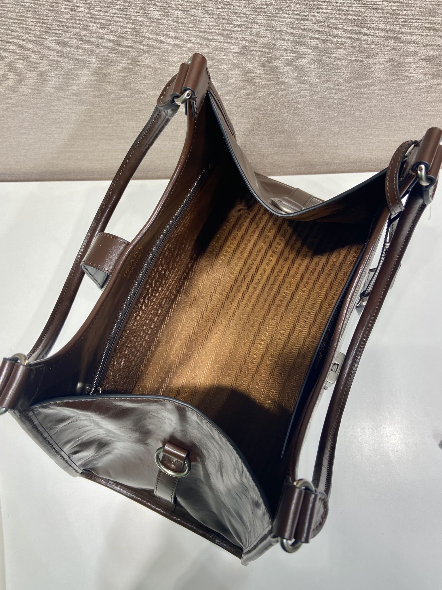 Pra*a Leather Tote Bag-1BG570-39*24.5*14CM