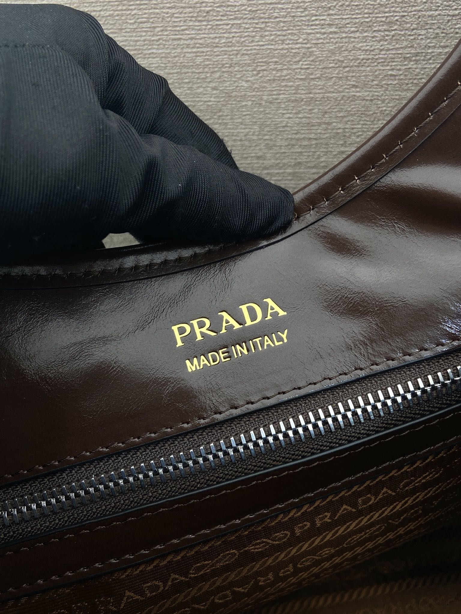 Pra*a Leather Tote Bag-1BG570-39*24.5*14CM