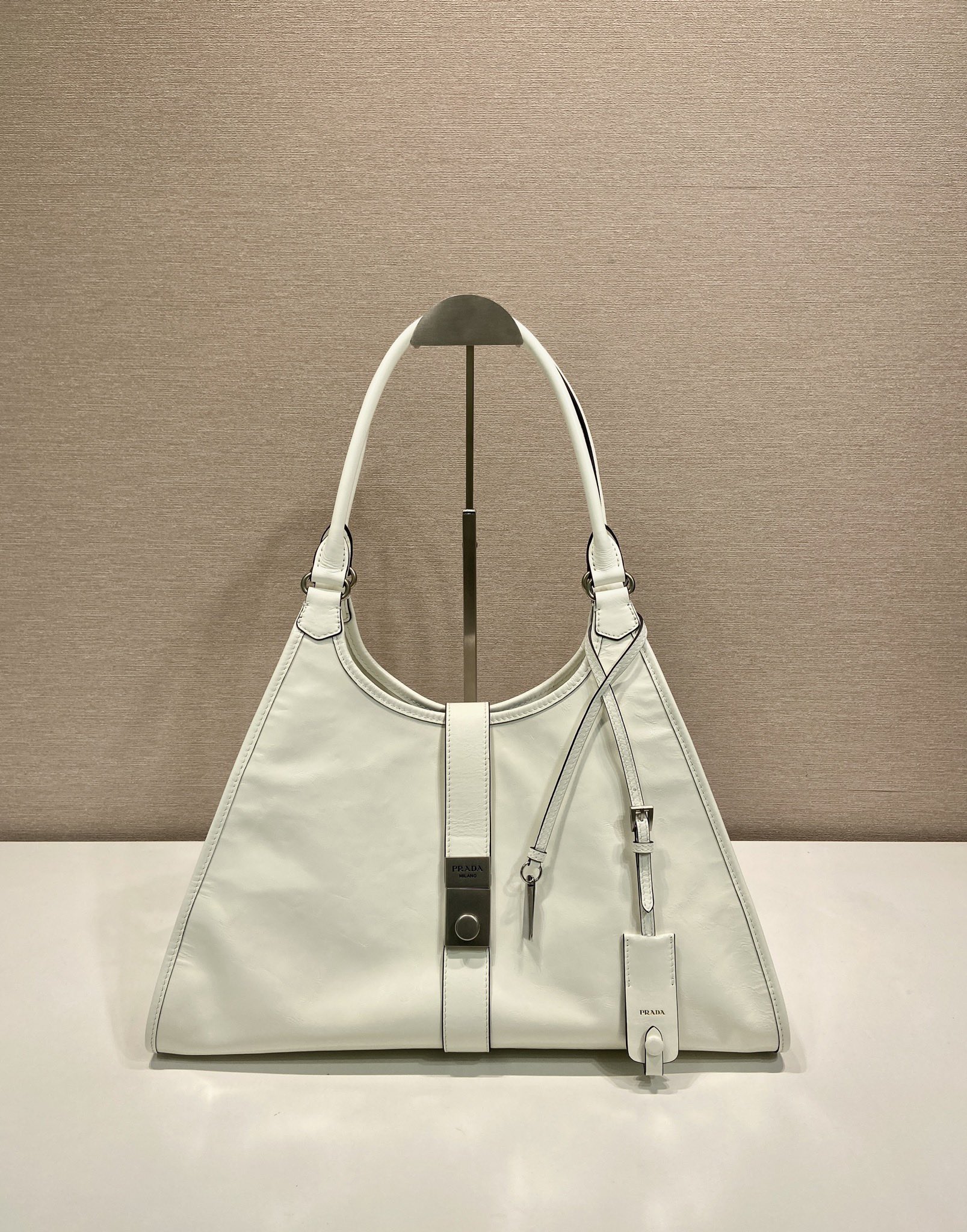 Pra*a Leather Tote Bag-1BG570-39*24.5*14CM