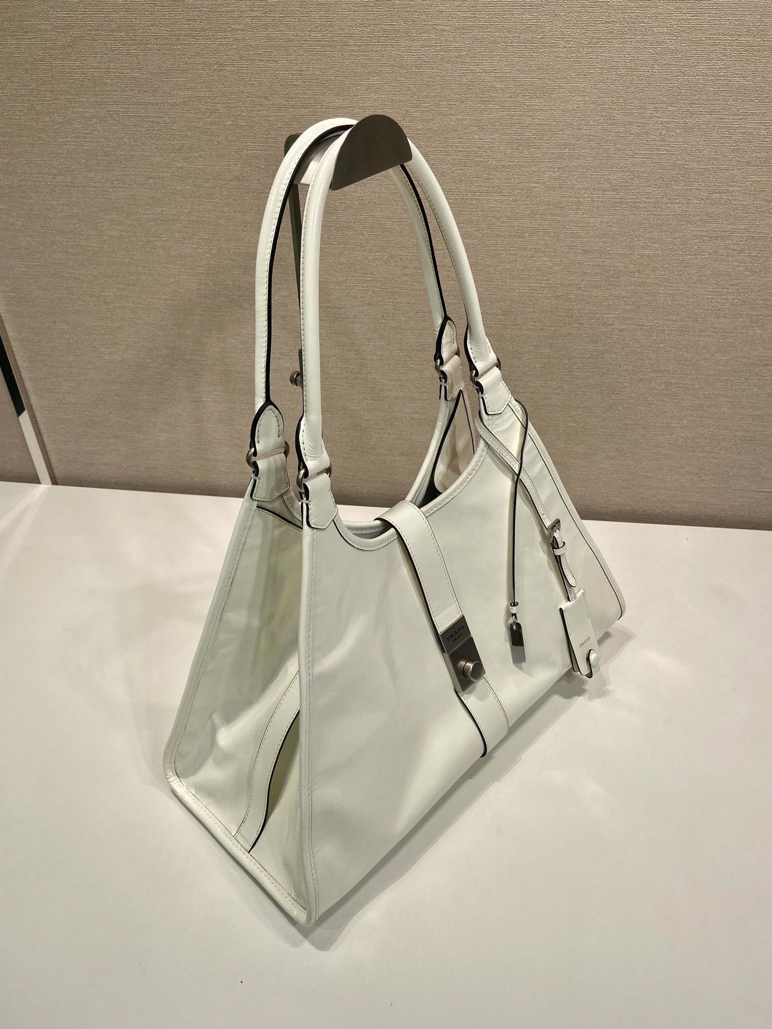Pra*a Leather Tote Bag-1BG570-39*24.5*14CM